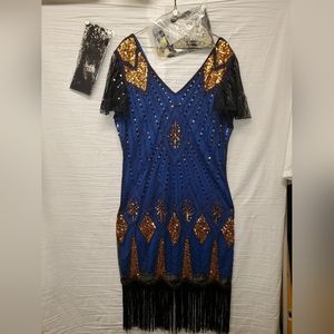 Women's Roaring 20's Flapper Dress 2xl